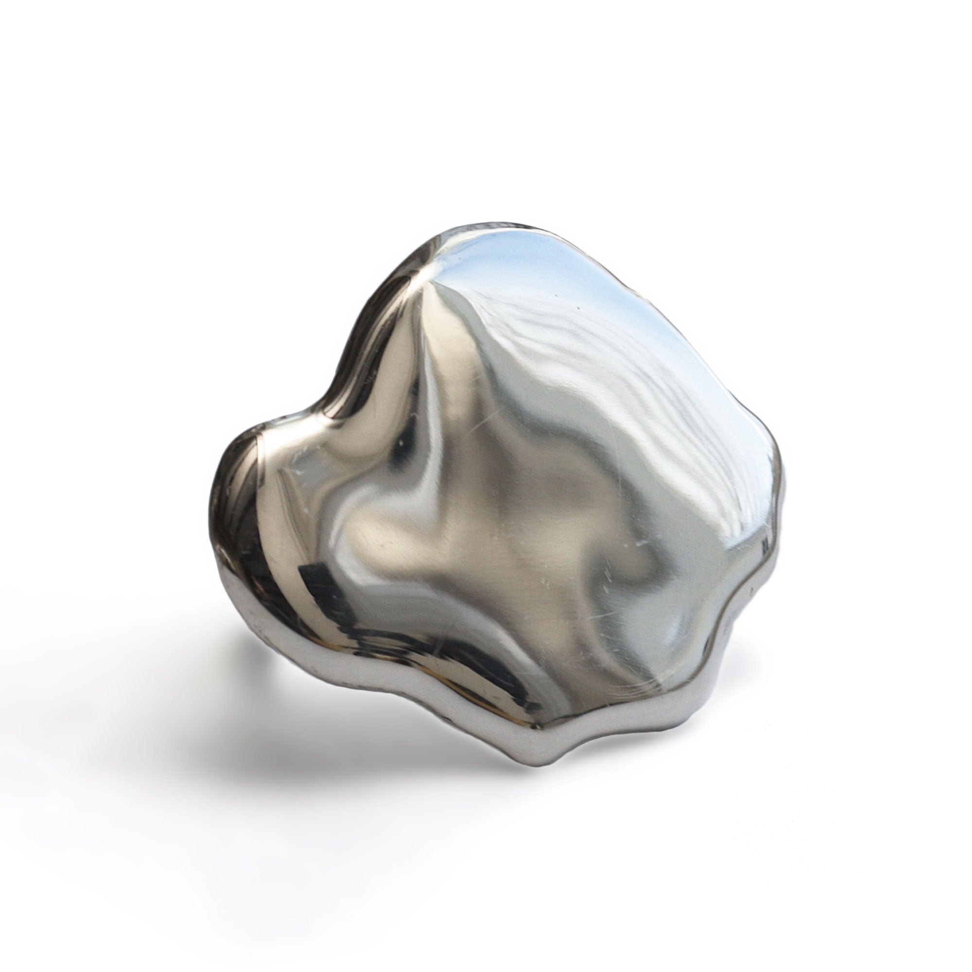 extra large silver cloud shaped ring