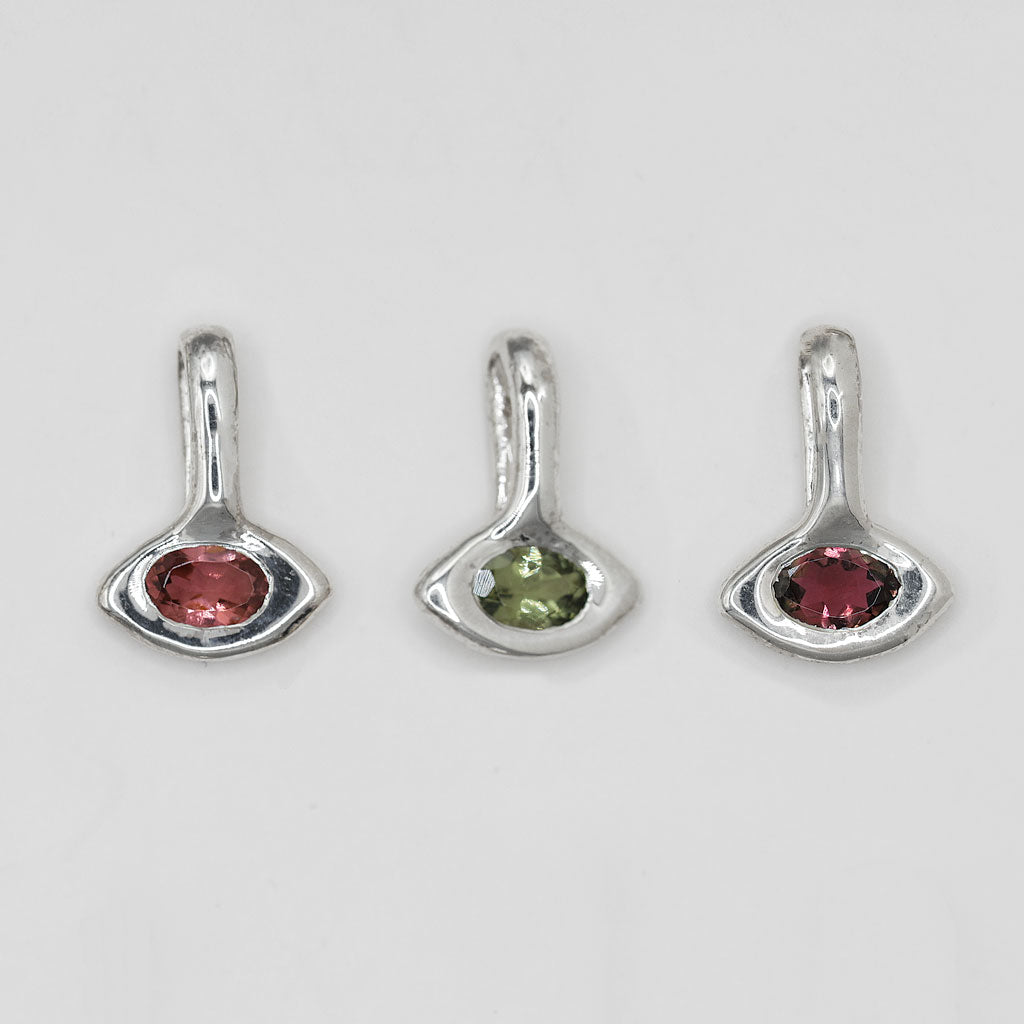 Eye Gemstone Pendants - Tourmaline (One Of A Kind)