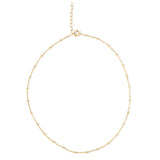 delicate ball chain gold choker necklace