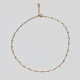 delicate gold ball chain choker necklace