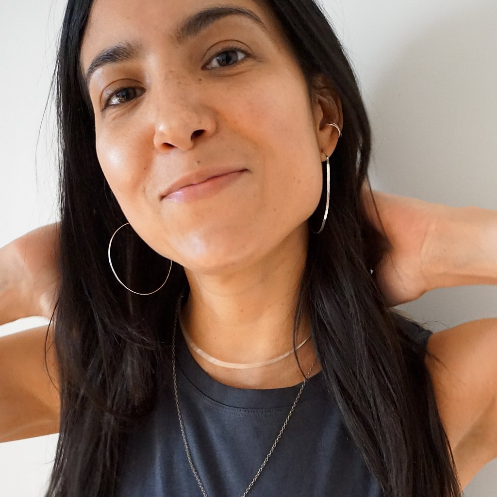 flat hammered silver hoop earrings by delia langan jewelry