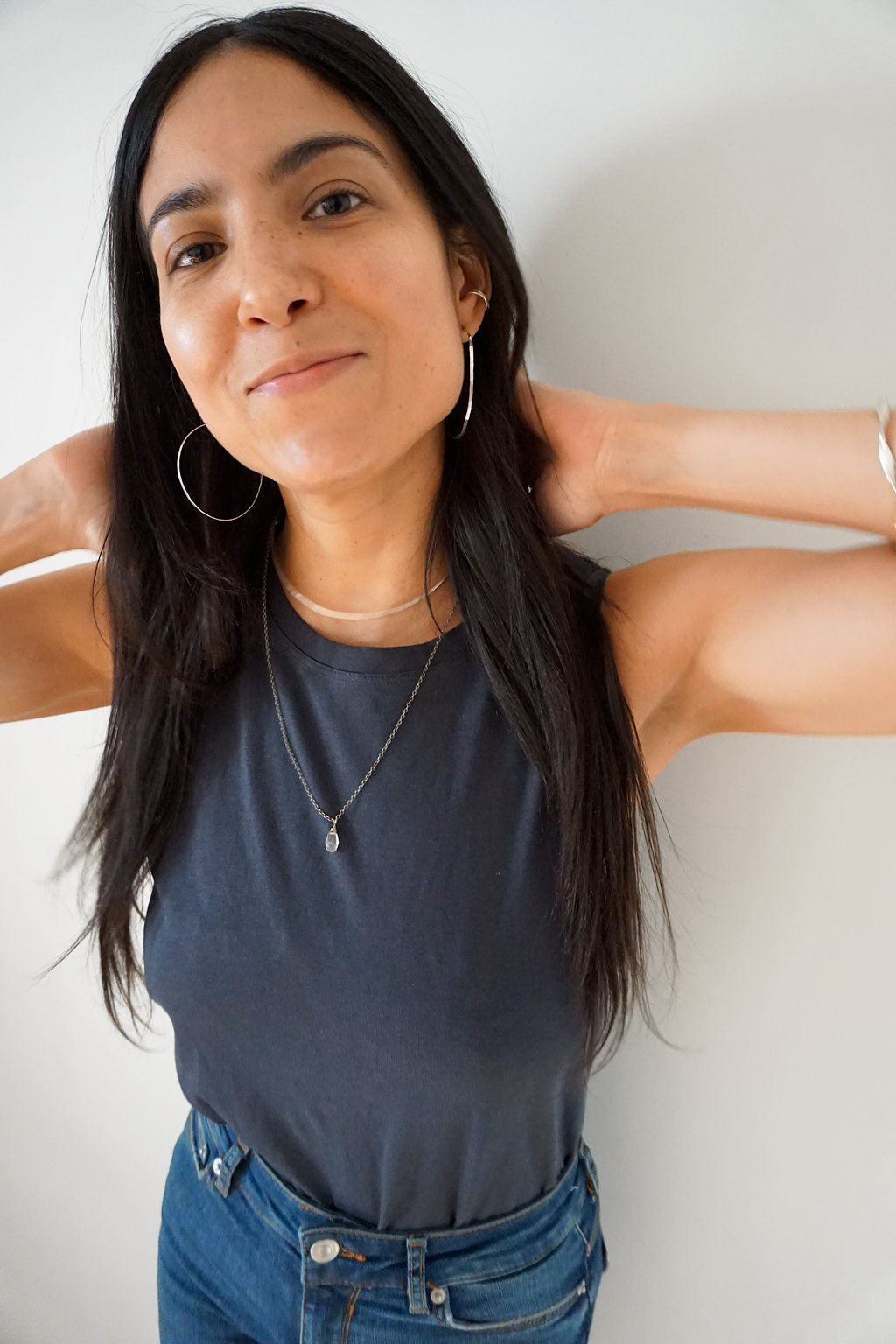 flat hammered silver hoop earrings by delia langan jewelry