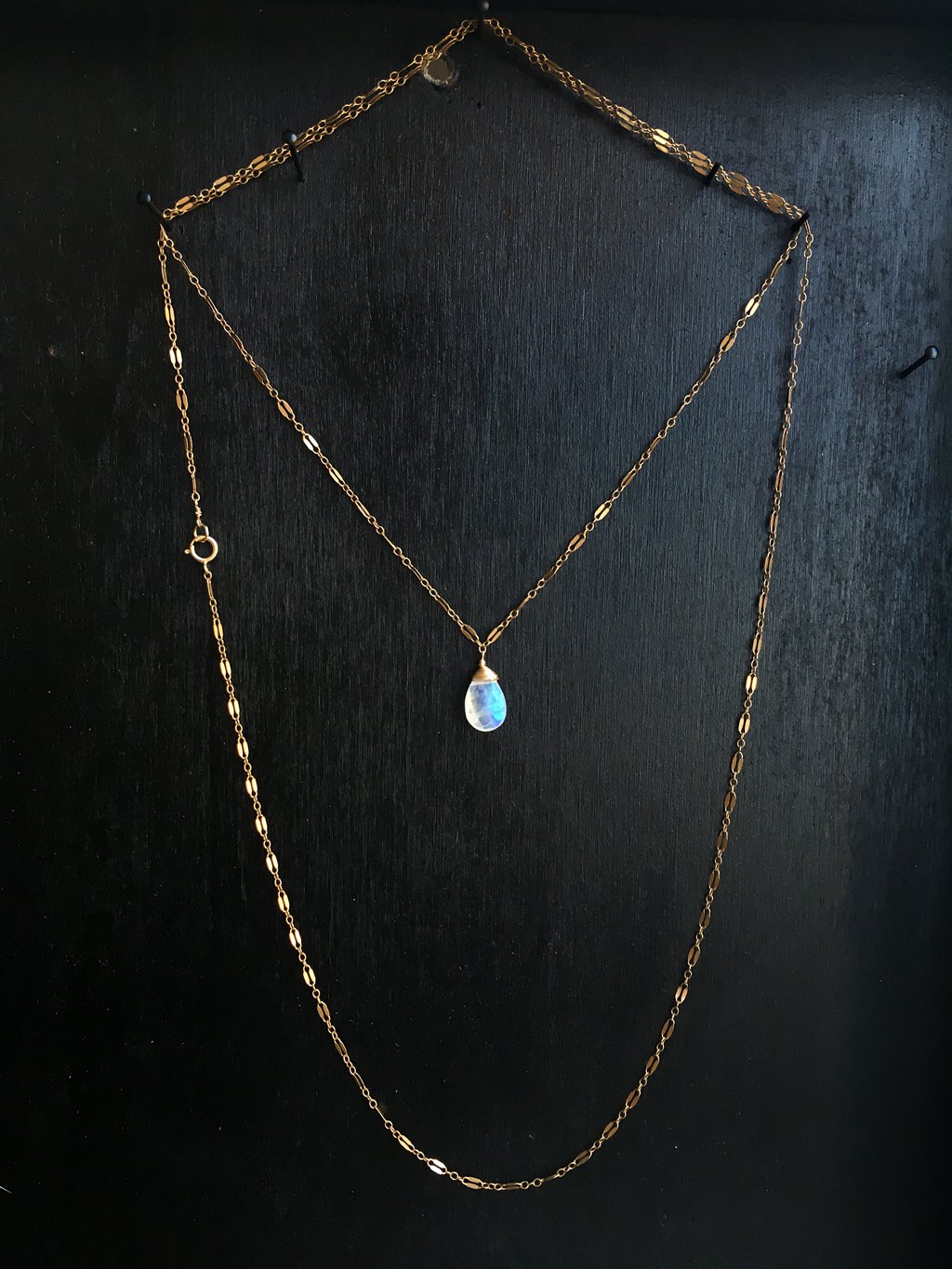 moonstone choker wrap necklace by delia langan jewelry