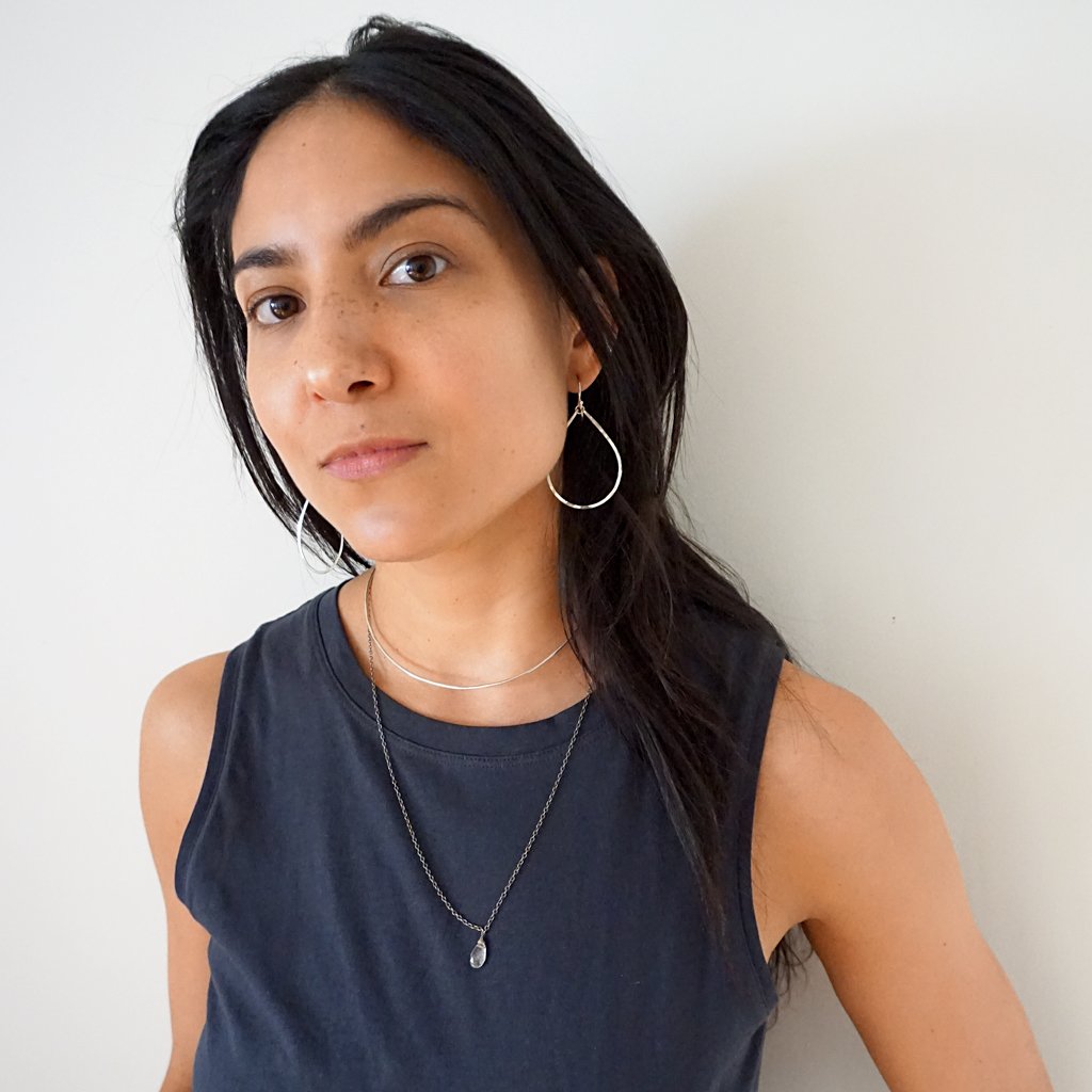 silver teardrop earrings by delia langan jewelry