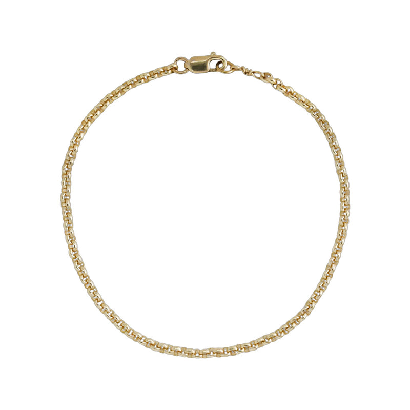 gold rolo chain bracelet