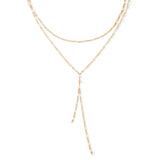 gold chain tied up choker necklace by delia langan jewelry