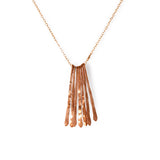rose gold long fringe necklace by delia langan jewelry