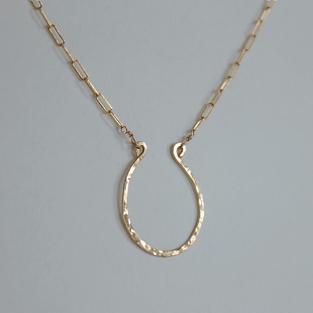 xl good luck necklace gold horseshoe necklace by delia langan jewelry