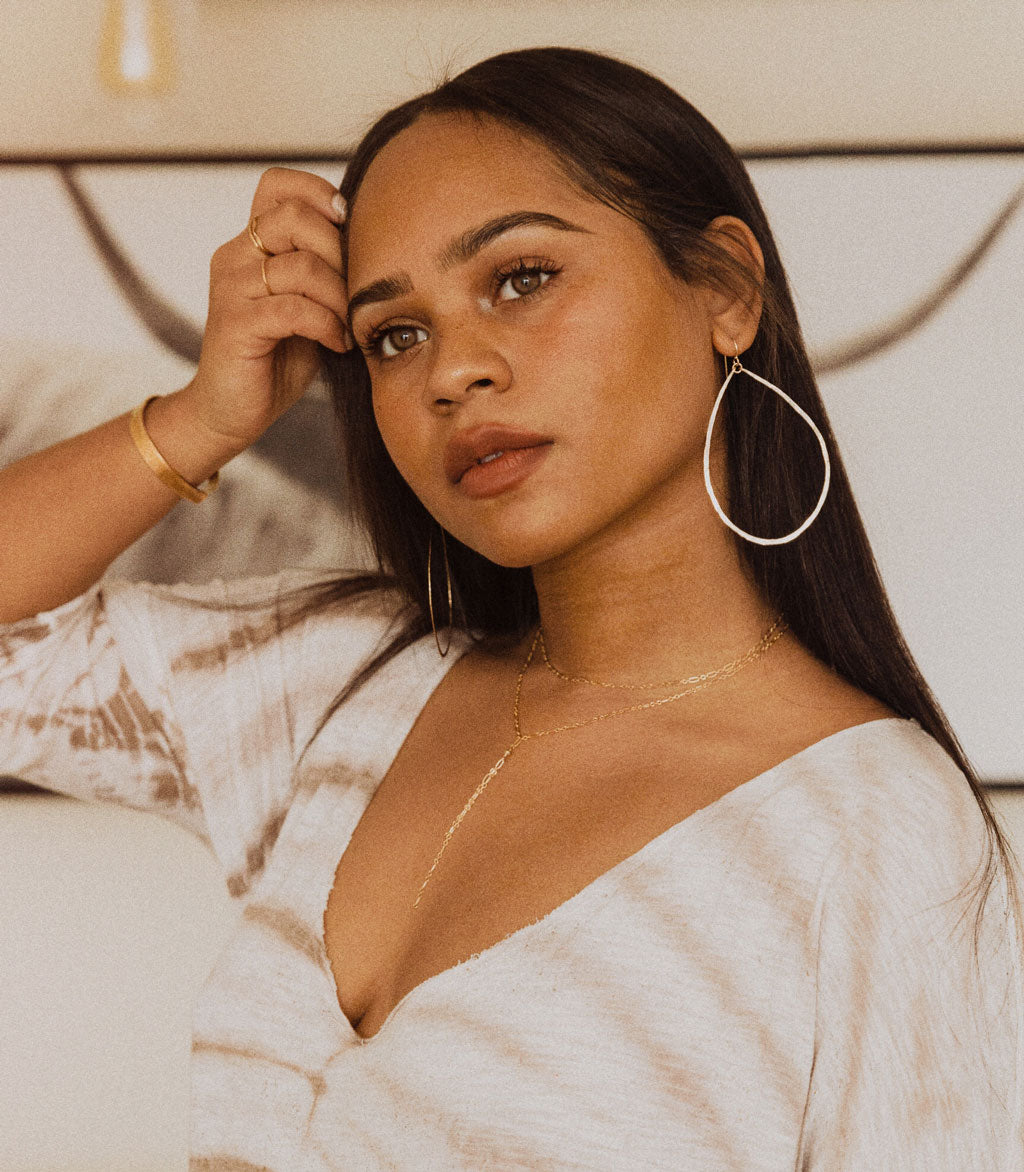 alyssa redenti in delia langan jewelry large teardrop hoops