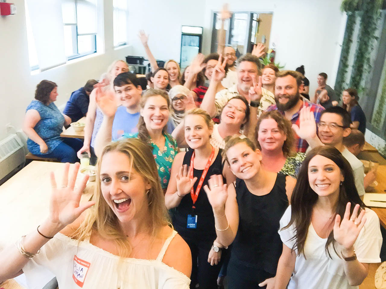 Delia Langan Jewelry and Etsy Crew at the Etsy HQ in Dumbo