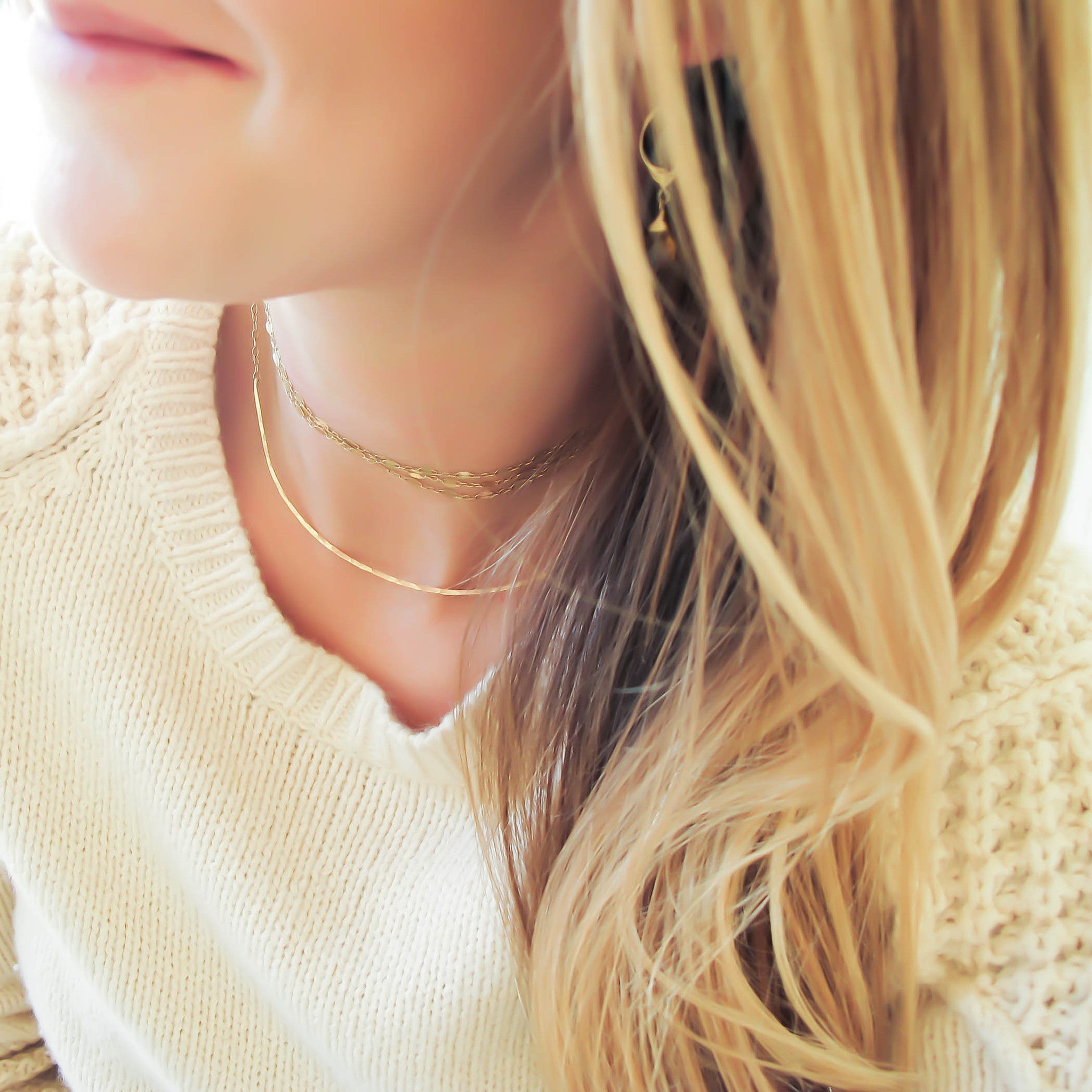 Layered Jewelry 14k Gold Fill XL Scenic Route Layered with Double Wrapped Choker Necklace by Delia Langan Jewelry