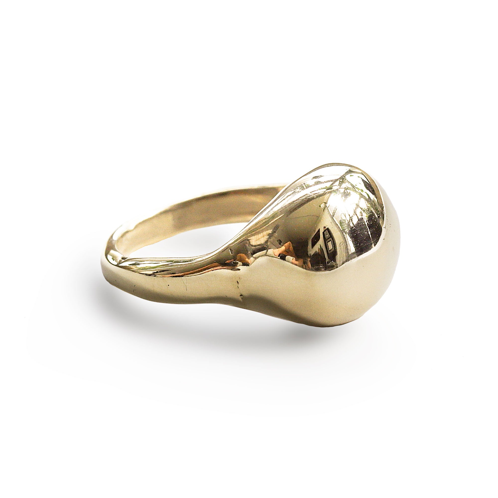 solid gold rounded top ring