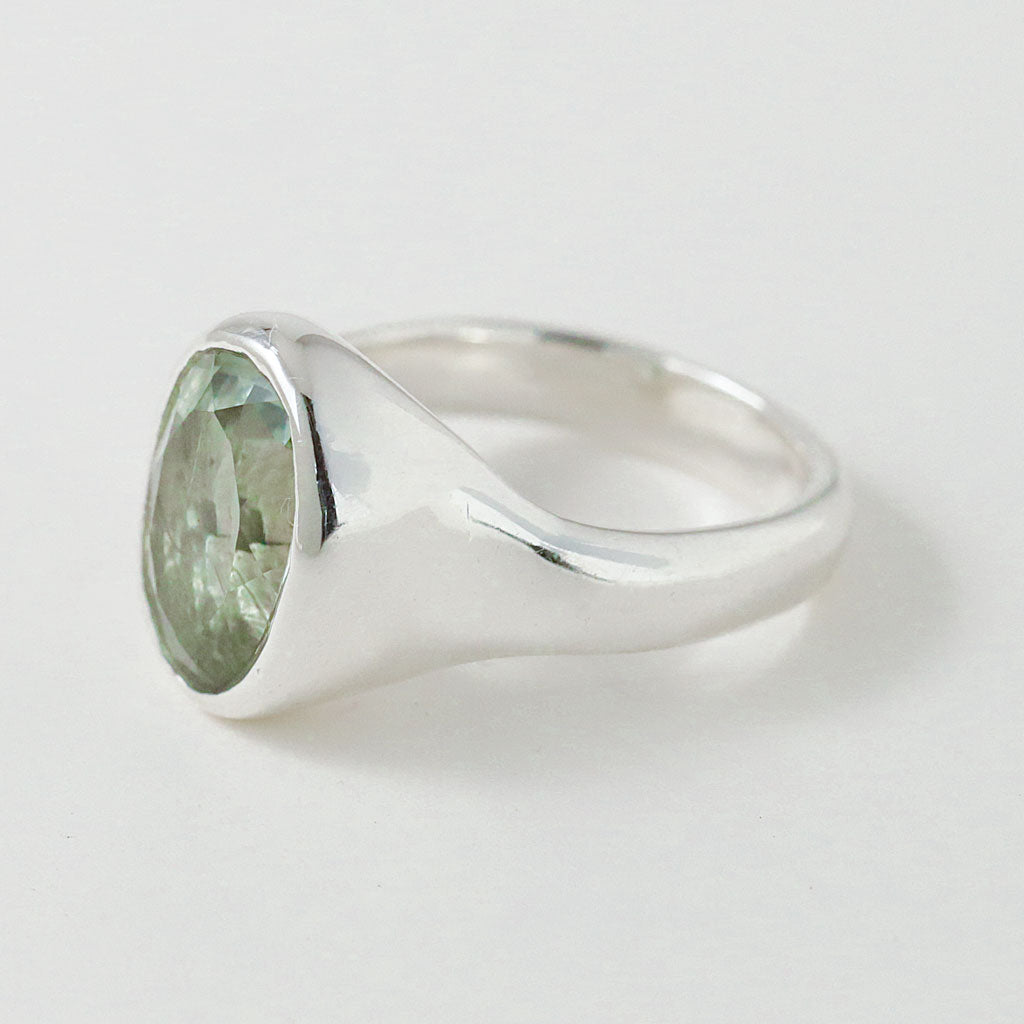 Green Amethyst Cocktail Ring - Size 6-7 ready to ship