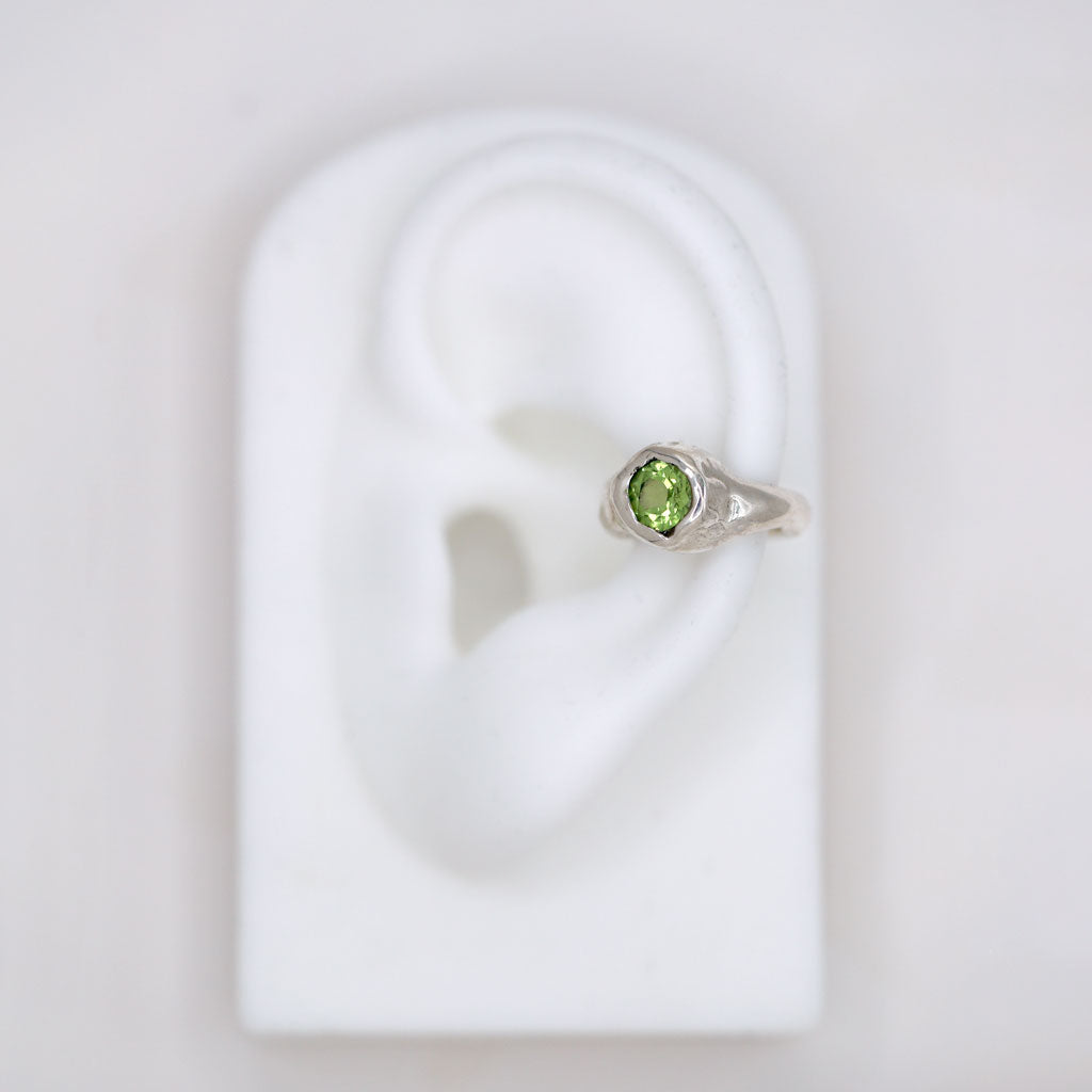 Peridot Gemstone Ear Cuff