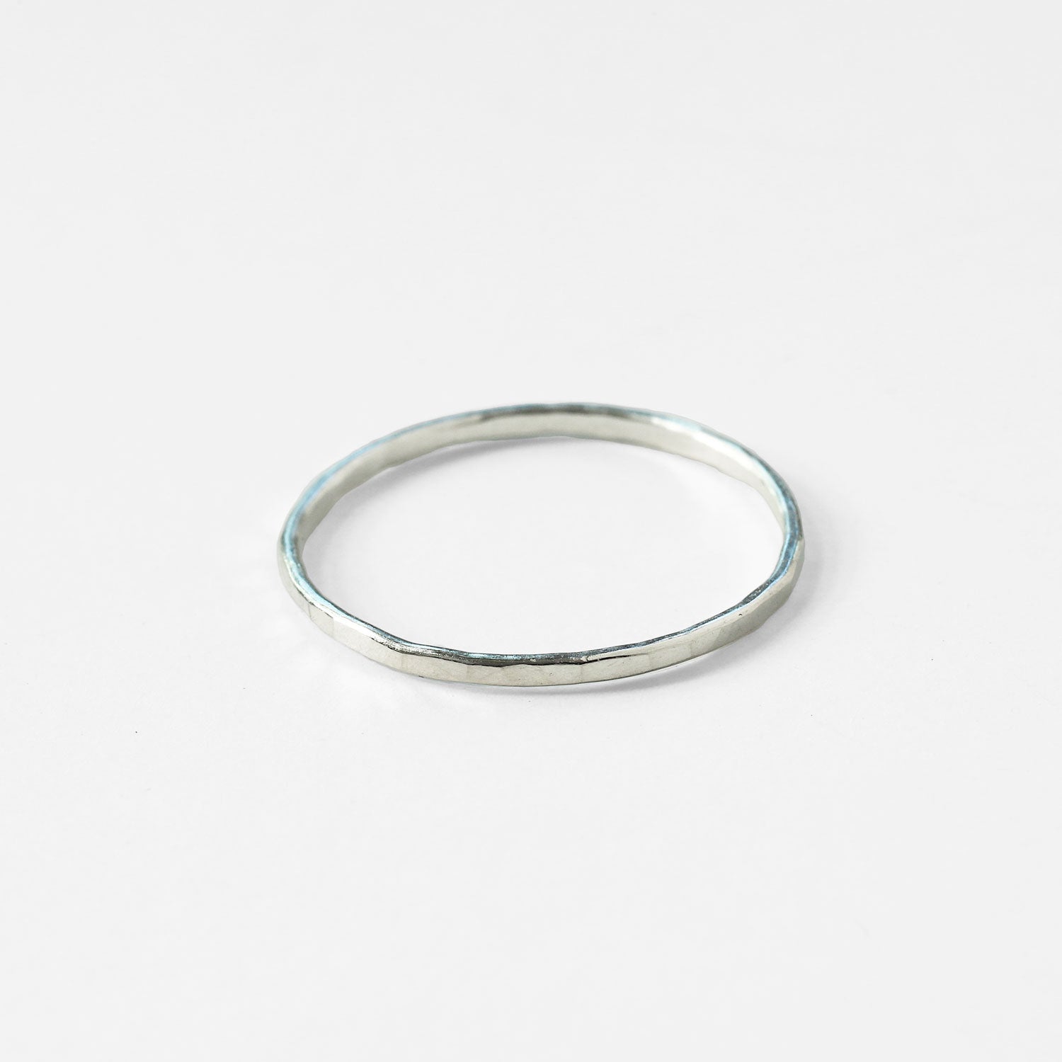 single thin silver stacking ring