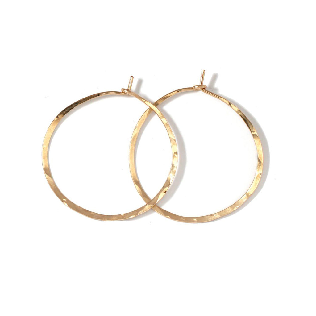 small gold endless hoop earrings