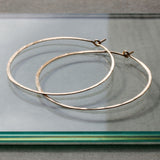large gold thin hoops