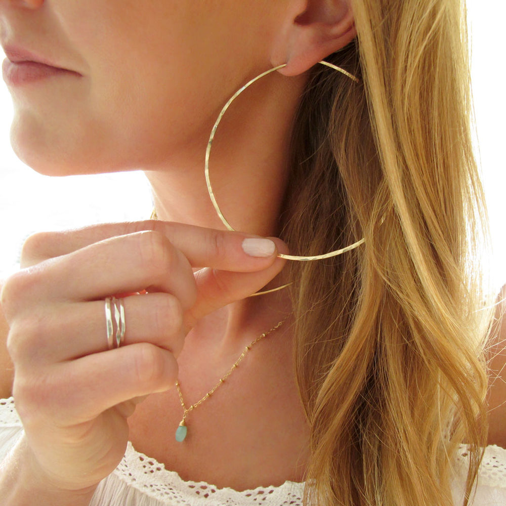 Thin big hoops sale