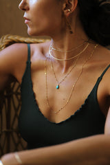 Gemstone Beaded Pendant - Turquoise