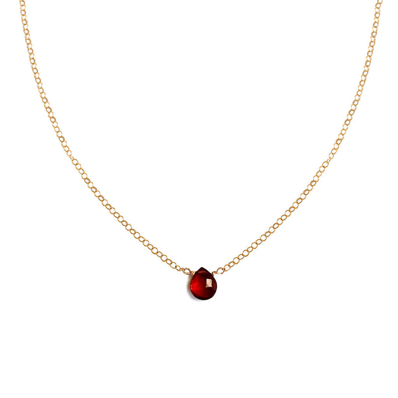 Buy Enchanted Disney 6.0mm Heart-Shaped Garnet Stone Love Necklace With  Chain16” SJ10266 Free Shipping- Shopneez Jewelry
