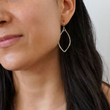 small leaf shaped earrings by delia langan jewelry