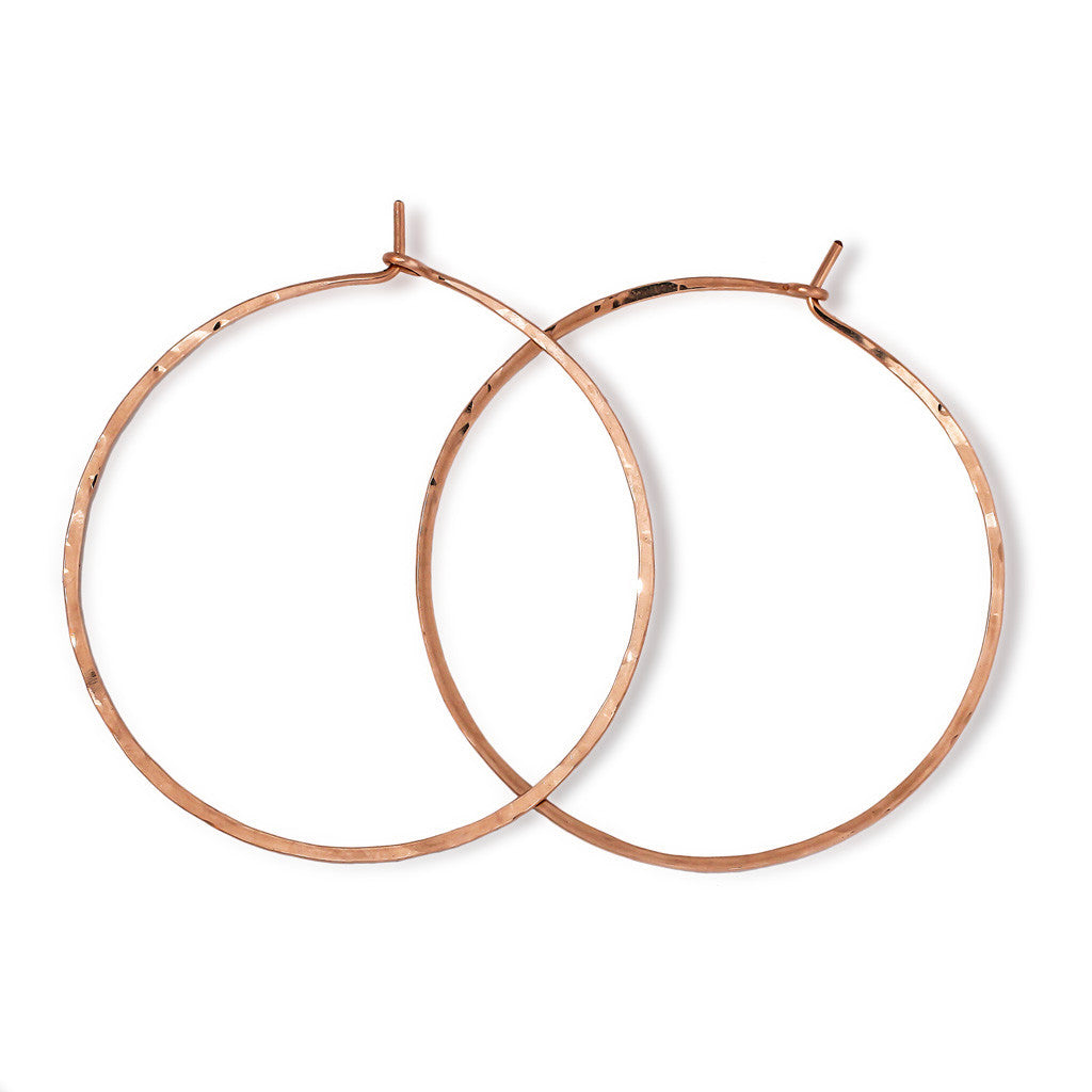hammered gold hoop earrings by delia langan jewelry