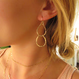 gold hammered teardrops by delia langan jewelry