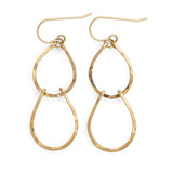 gold hammered teardrops by delia langan jewelry