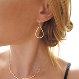 small gold teardrop hoop earrings