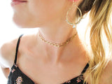 delicate gold choker necklace