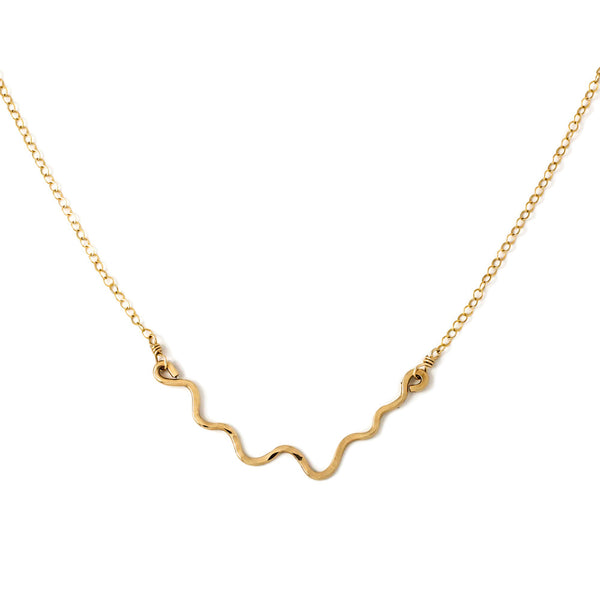 i'm hammered necklace wavy delicate gold chain necklace by delia langan jewelry