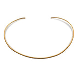 14k gold filled halo collar on a white surface