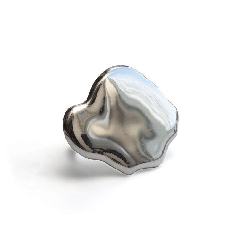 extra large silver cloud shaped ring