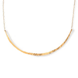 hammered gold choker necklace handmade by delia langan jewelry