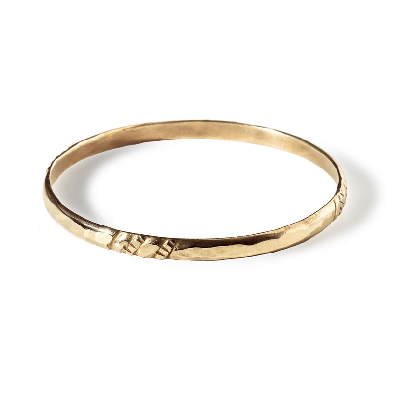 single brass bangle by delia langan jewelry