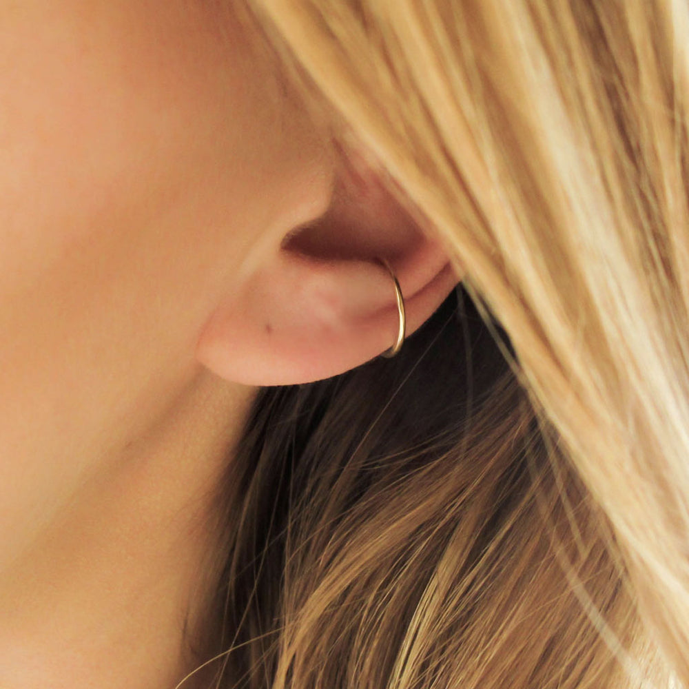 Cartilage Hoop Earrings Handmade in NYC by Delia Langan Delia Langan Jewelry