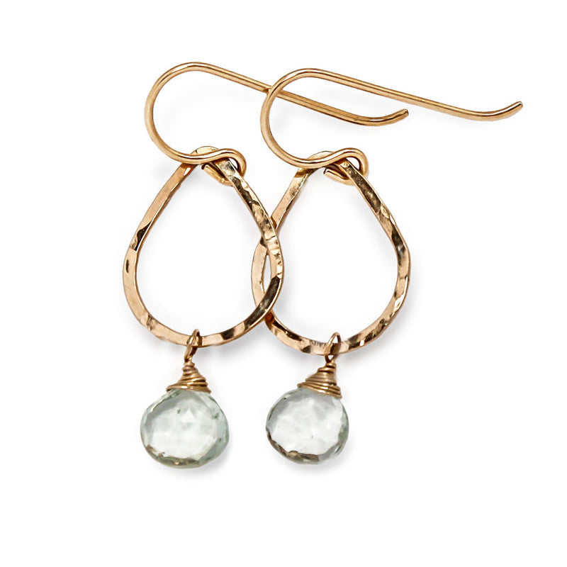 green amethyst and gold earrings by delia langan jewelry