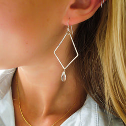 Green Amethyst Arrowhead Drops