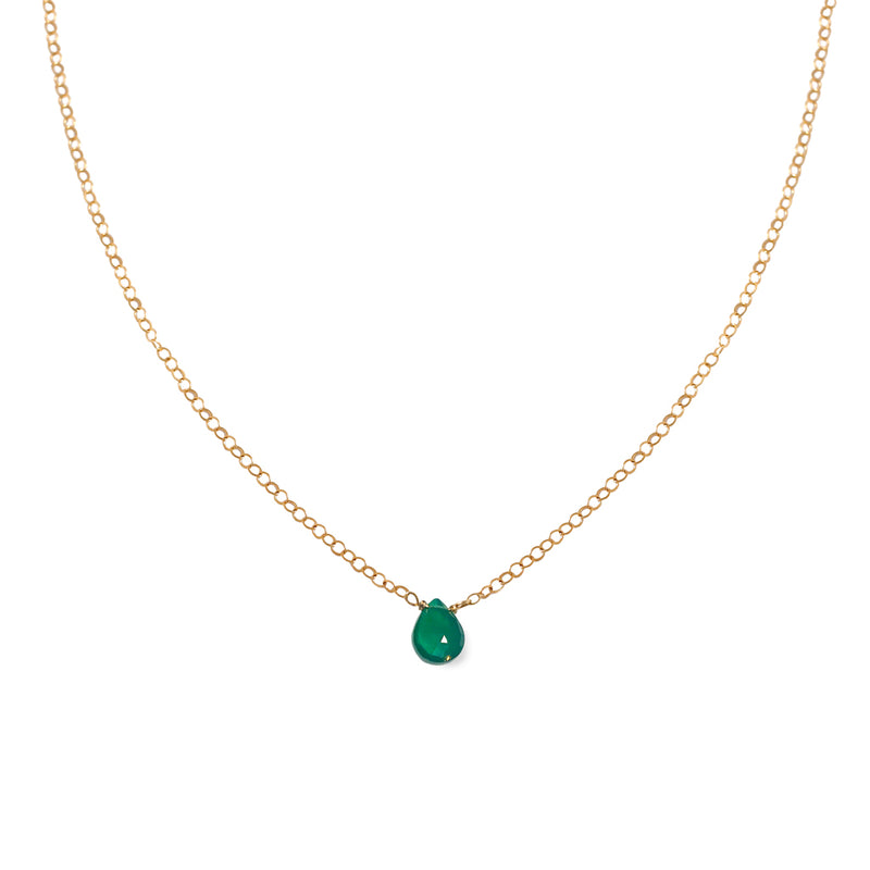 rich green onyx gemstone necklace by delia langan jewelry