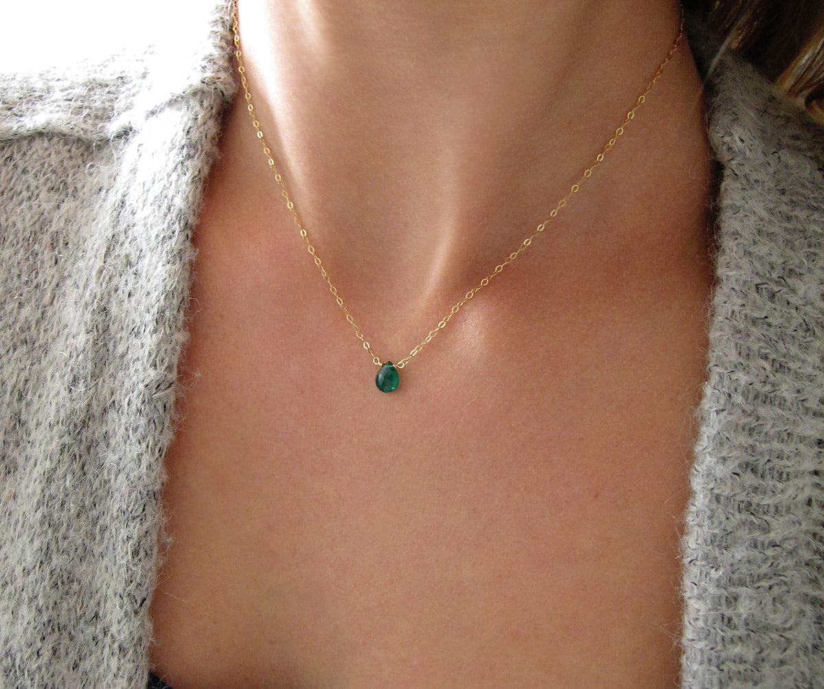 Green chain necklace sale