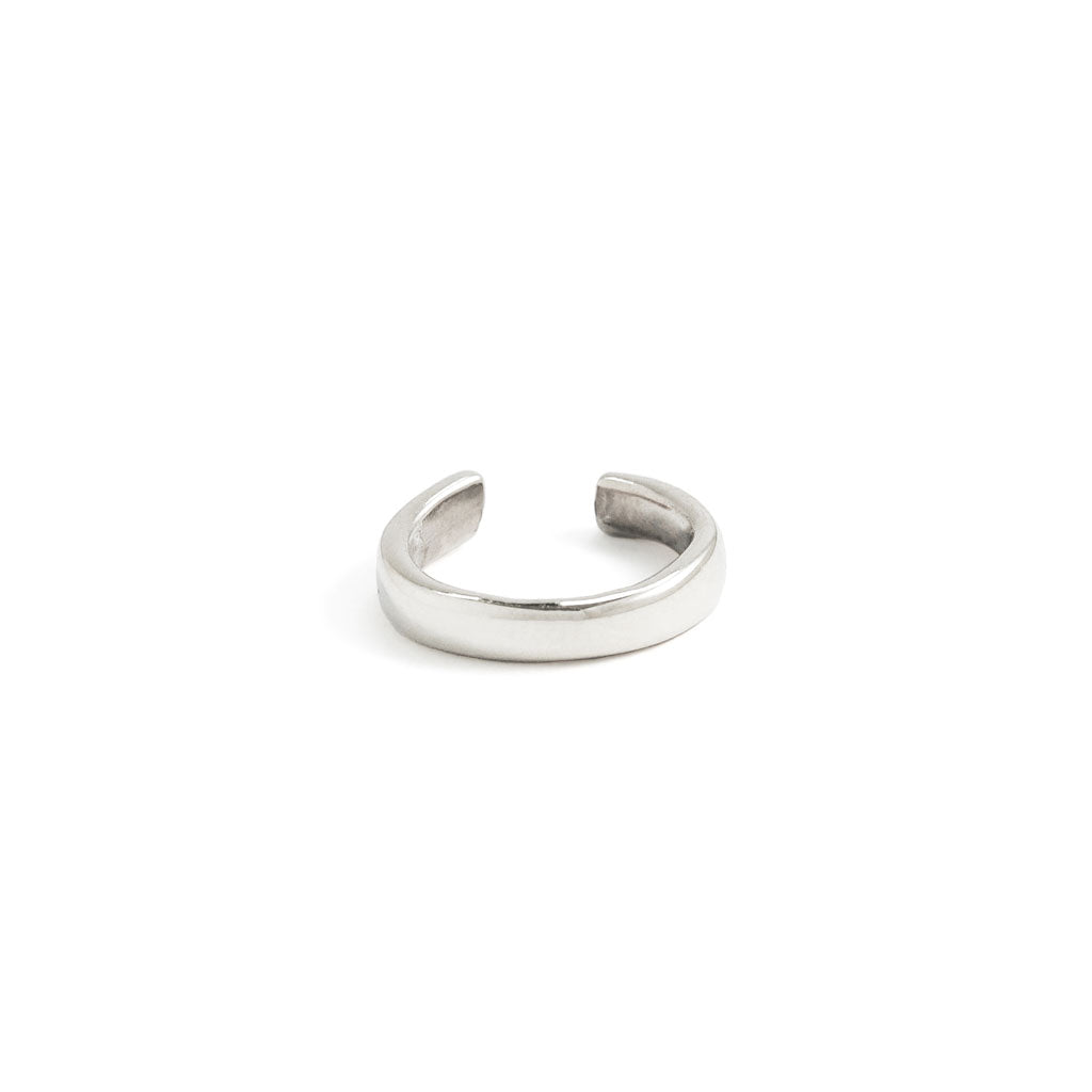 Silver Hugh Hoop on white background