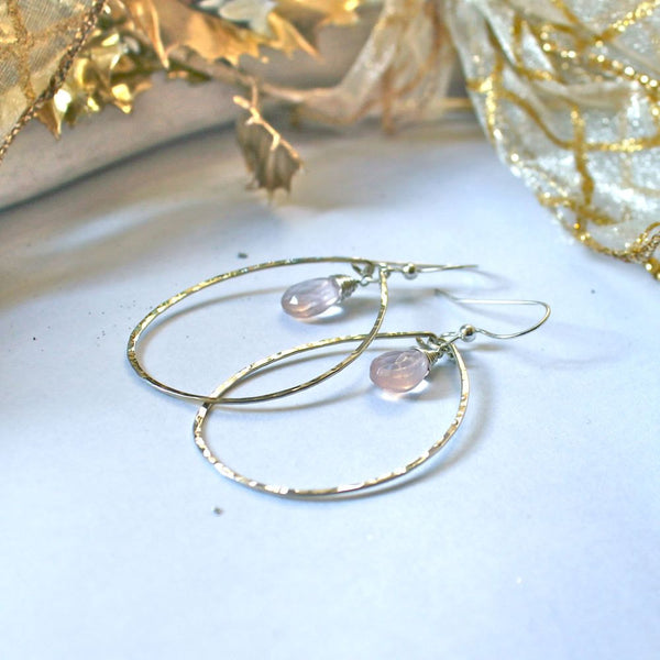 Pink Glow Hoops