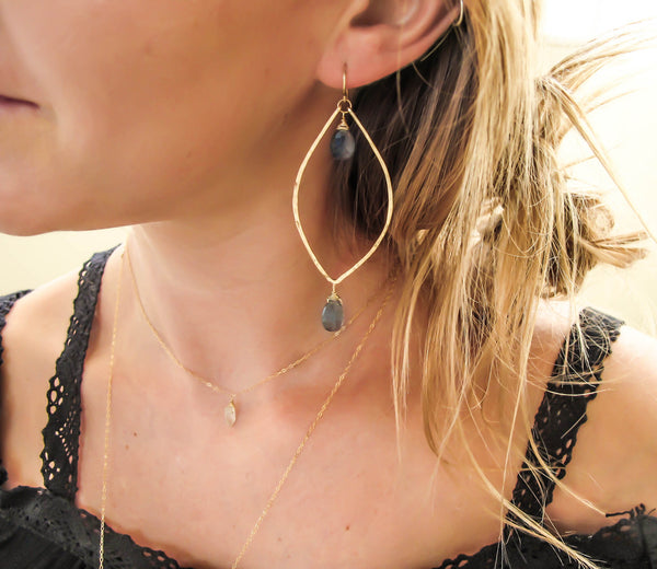 labradorite earrings by delia langan jewelry