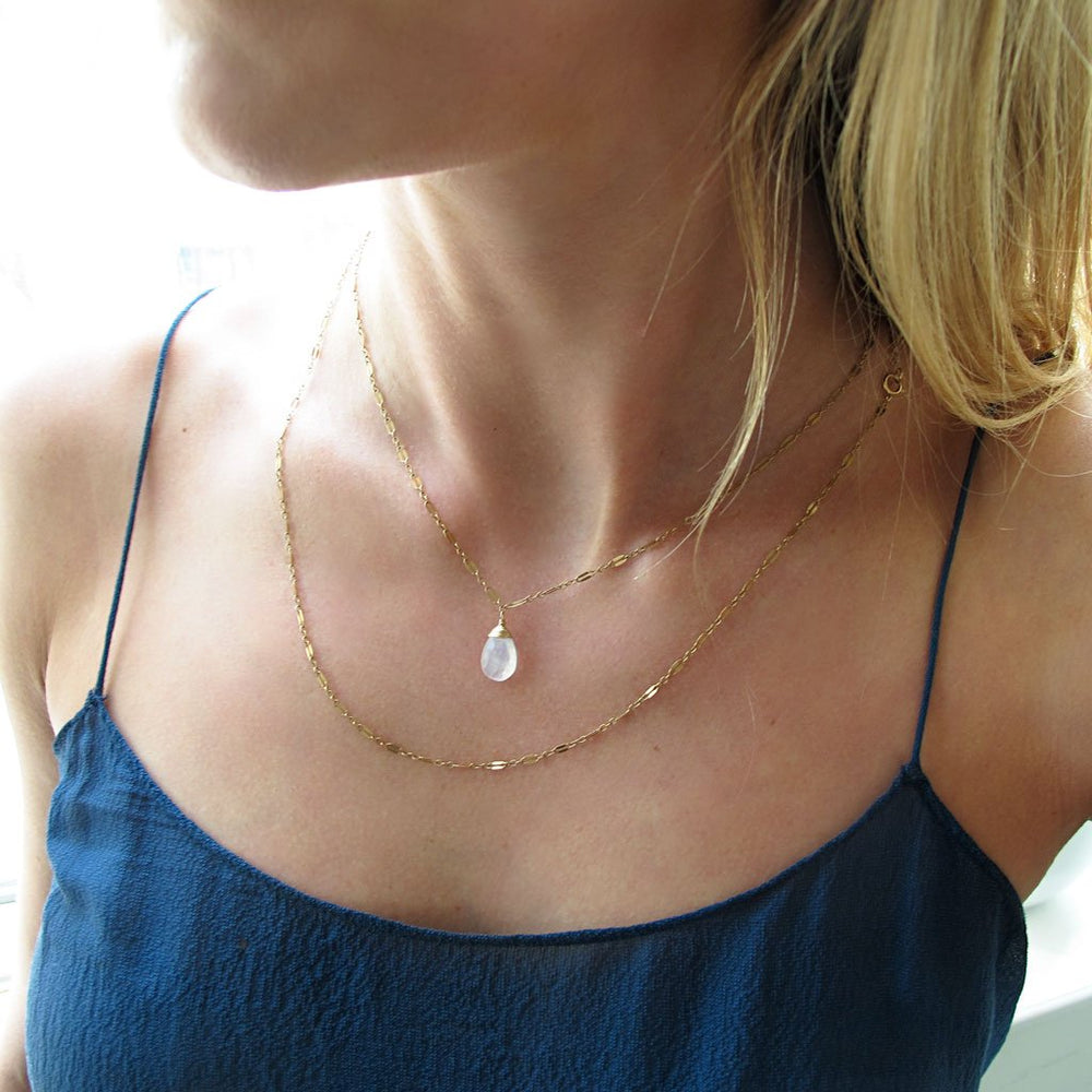 Moonstone Choker Wrap Gemstone Necklace Delia Langan Delia Langan Jewelry