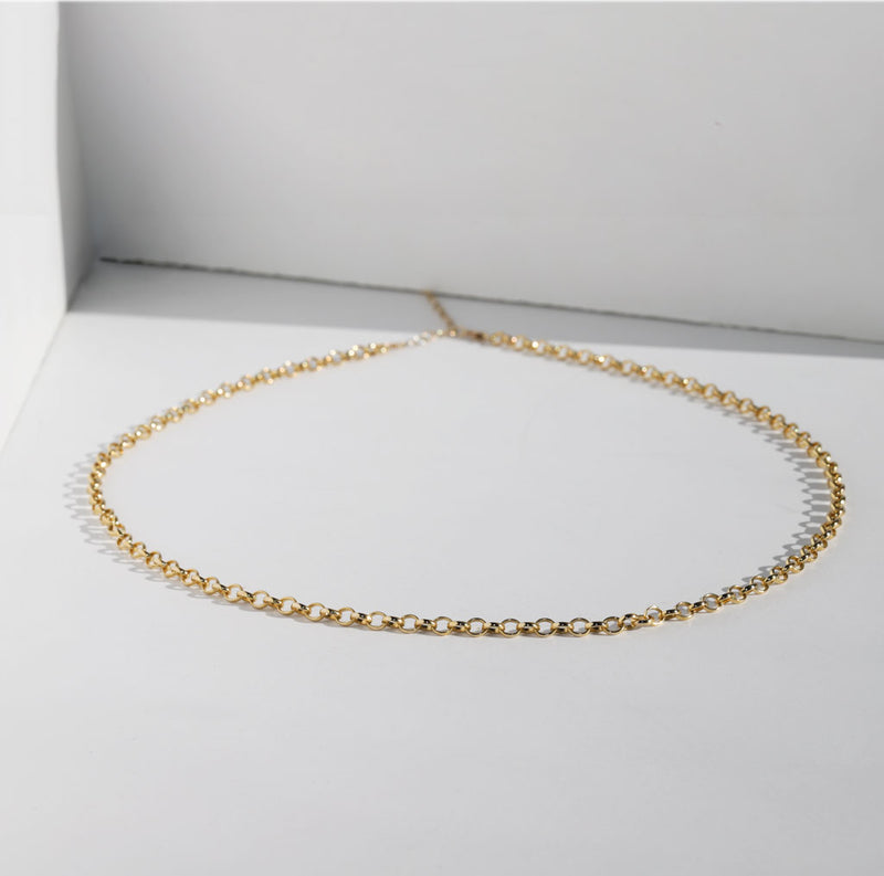 Buy 14k Gold Rolo Chain Extender Real Yellow Gold Necklace Online in India  