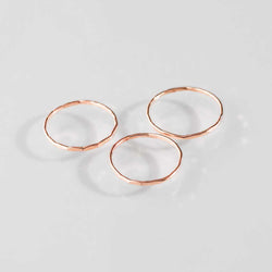 thin rose gold stackable rings
