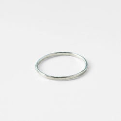 single thin silver ring