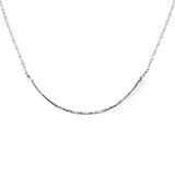 thin silver arc necklace by delia langan jewelry