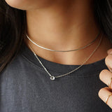 delicate white topaz and silver necklace by delia langan jewelry