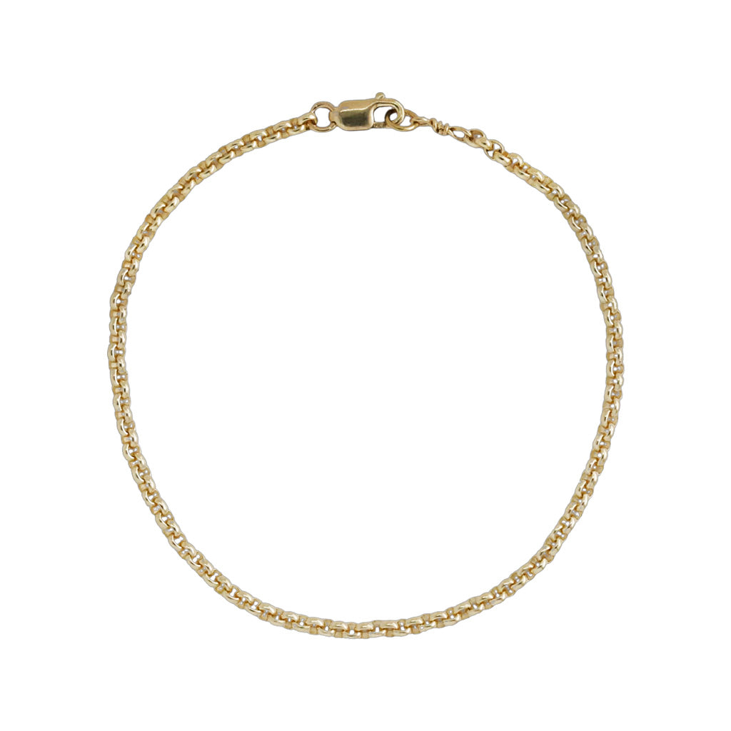 gold rolo chain bracelet